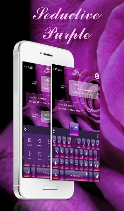 Seductive Purple TouchPal Theme for Android - Stylish Keyboard