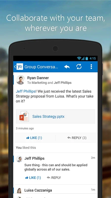 Yammer for Android: Enhancing Business Collaboration