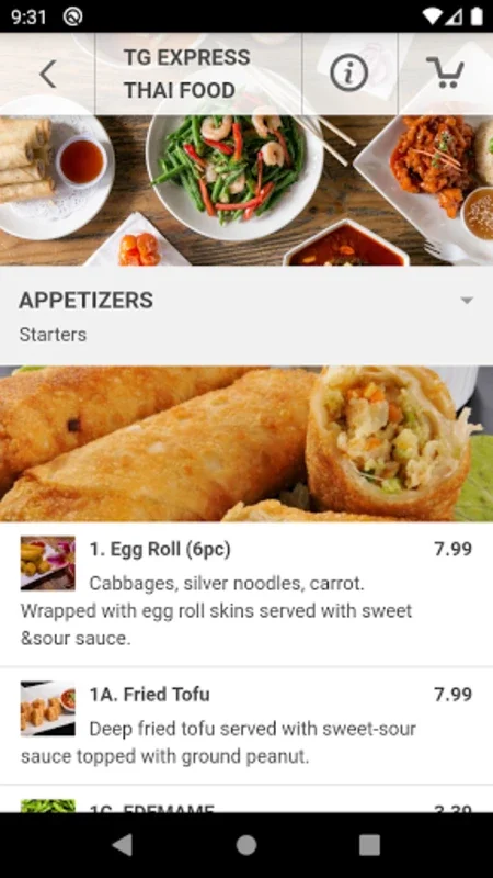 TG Express Thai Food for Android - Delicious Thai Cuisine