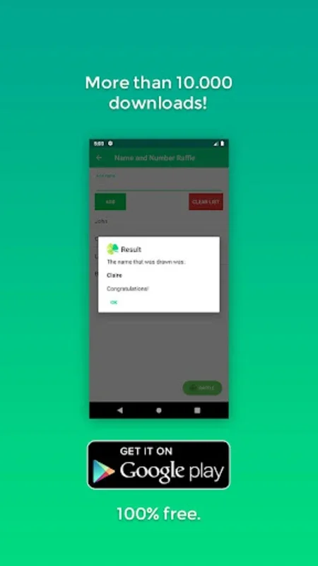 Name and Number Draw for Android - Effortless Random Selections