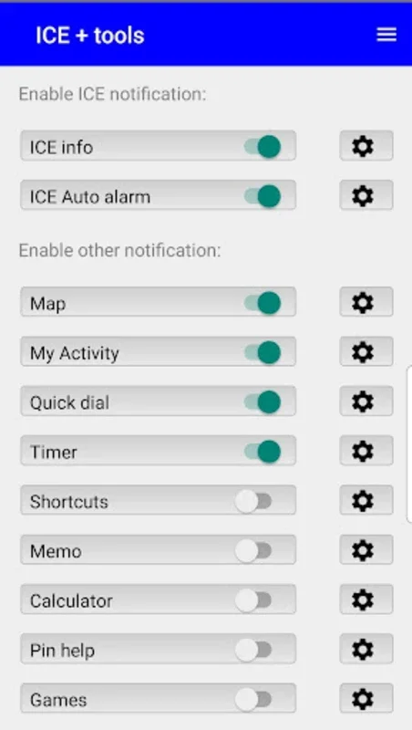 ICE + tools for Android: Comprehensive Emergency Kit