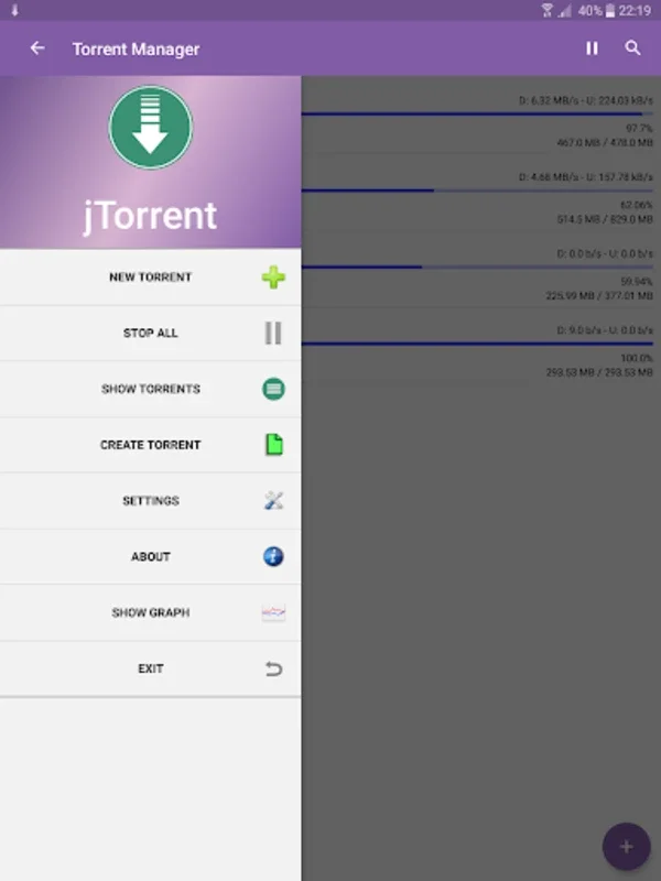 jTorrent for Android: Efficient Torrent Downloading