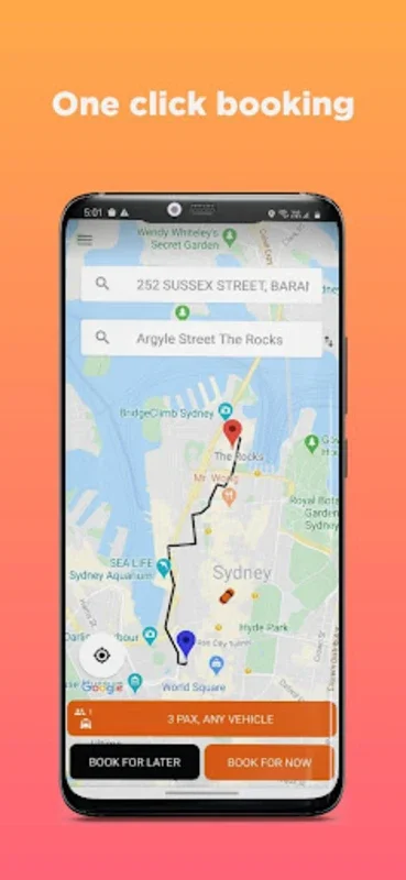 WAVCABS JUSTTAXI for Android - Hassle - Free Transportation in Sydney