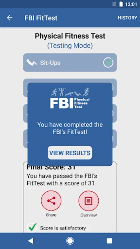 FBI FitTest for Android - Train with Official Routines