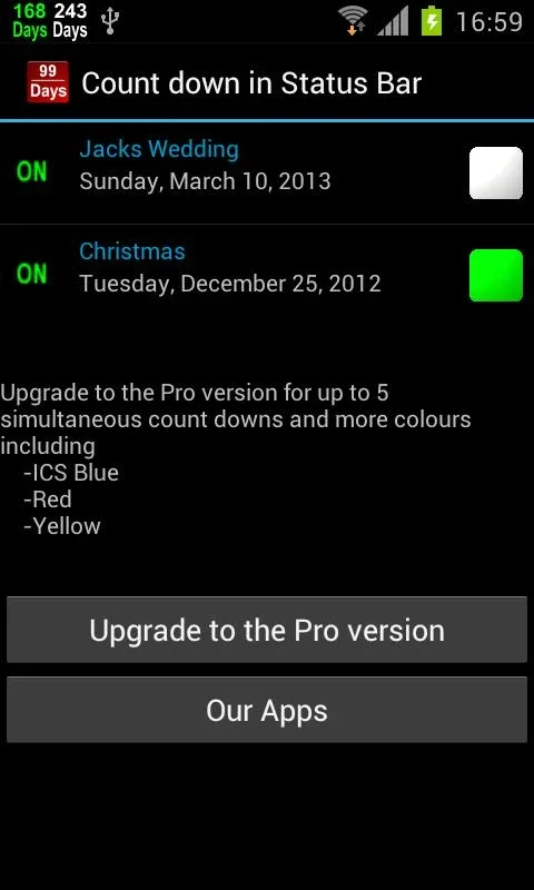 Countdown in Status Bar for Android: Track Time Easily