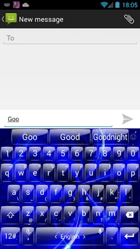 Theme x TouchPal Glass Blue Galaxy for Android - Elegant Keyboard Theme