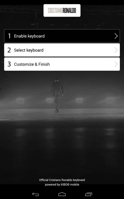 Cristiano Ronaldo Official Keyboard for Android - Fan - Centric Design