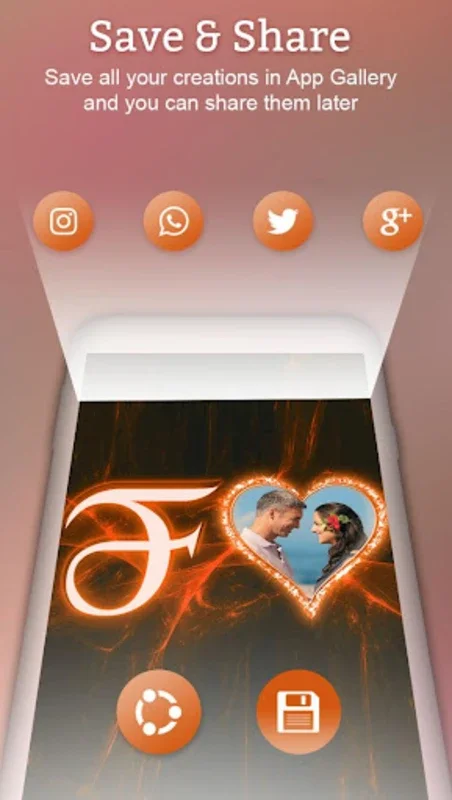 Lighting Text Photo Frames for Android - Enhance Photos