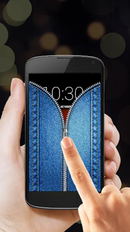 Jeans Zipper Lock for Android - Secure Your Phone in Style