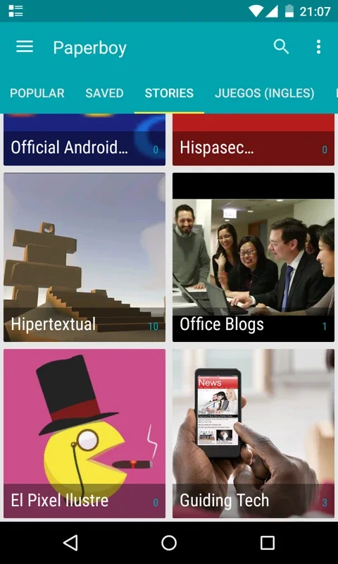 Paperboy for Android - Customize Your News Feed