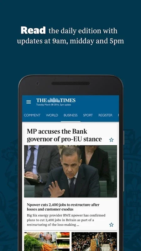 The Times for Android - Comprehensive News Source