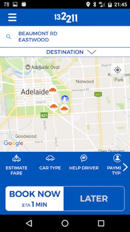 Adelaide Independent Taxis for Android - Efficient Taxi Booking