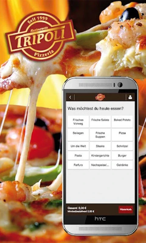 Tripoli for Android: Order Italian Food Seamlessly