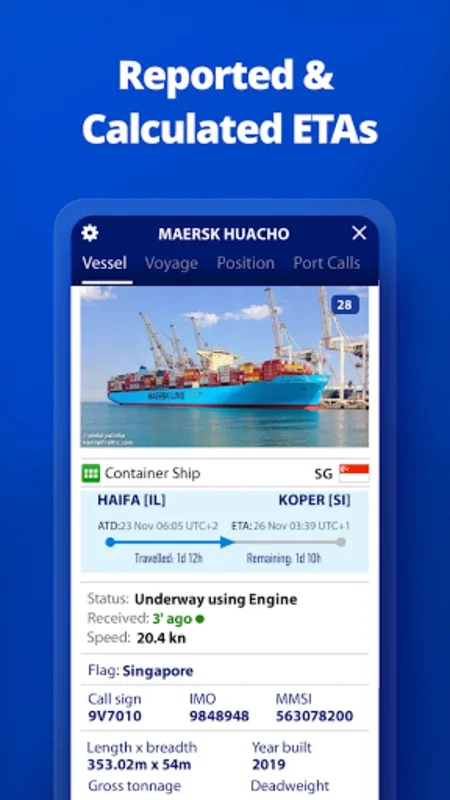 MarineTraffic - Ship Tracking for Android: Real - Time Global Ship Position Monitoring