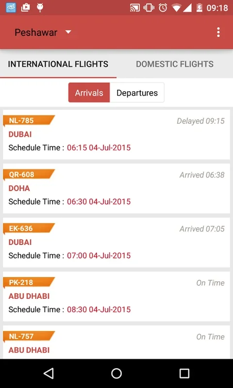 Pakistan Airports for Android - Real-Time Flight Updates