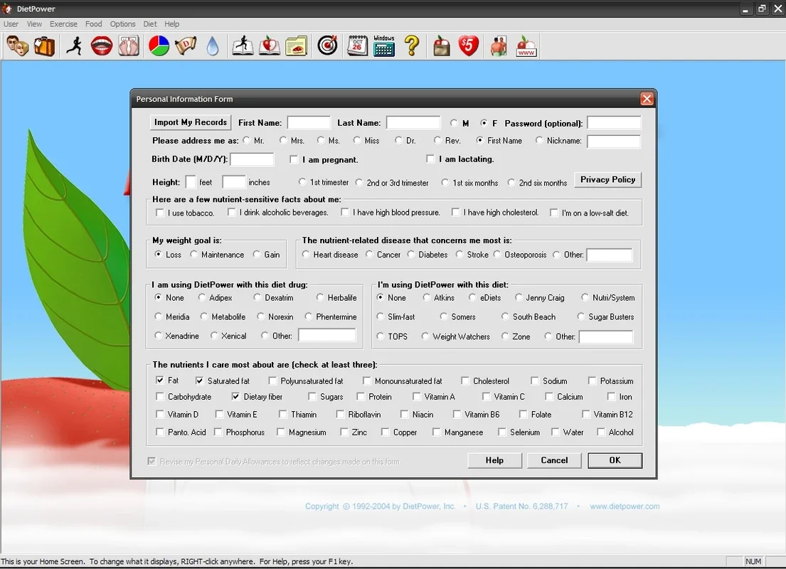 DietPower for Windows: Manage Your Diet Effortlessly