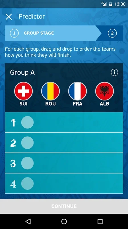 UEFA EURO 2016 Predictor for Android - Predict Match Outcomes