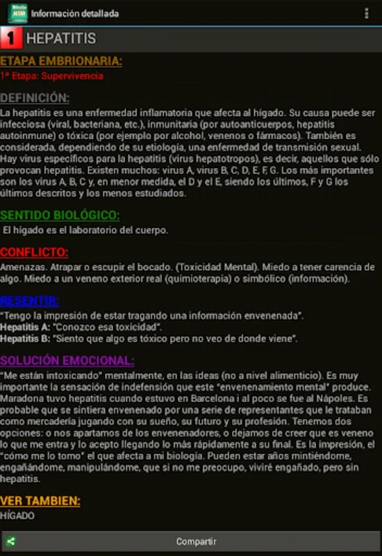 Diccionario BIO - Emocional de las Enfermedades for Android - A Holistic Health Tool