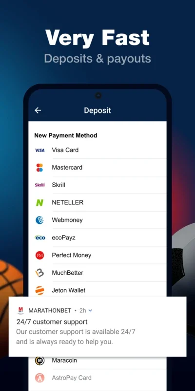 Marathonbet for Android - Exciting Betting Options