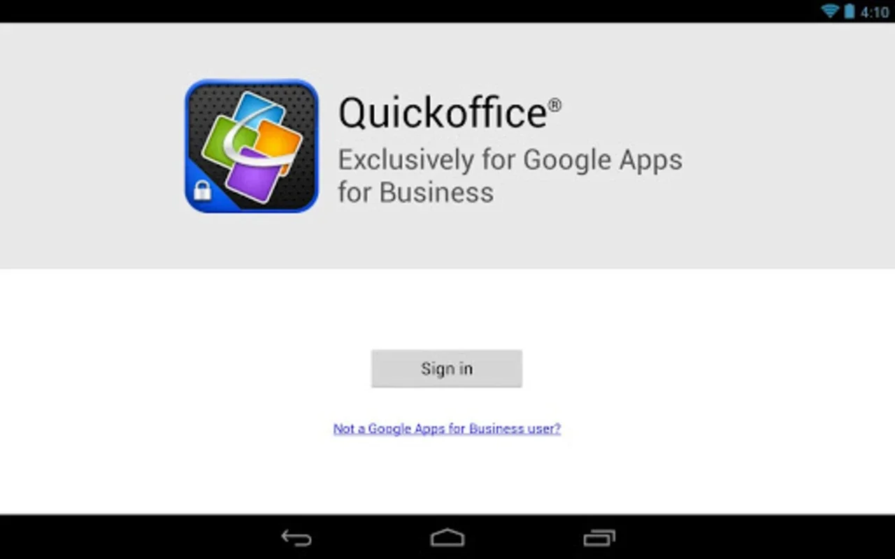 Quickoffice - Google Apps for Android - No Download Needed