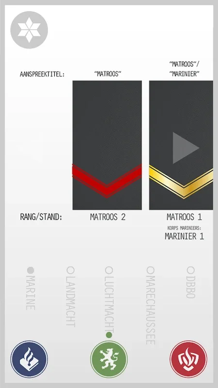 Rangen for Android - Learn Military Ranks Interactively