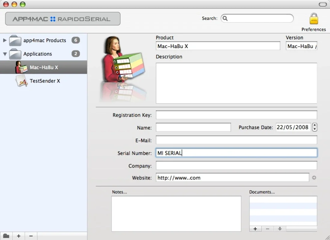 Rapido Serial for Mac - Securely Store Software Details