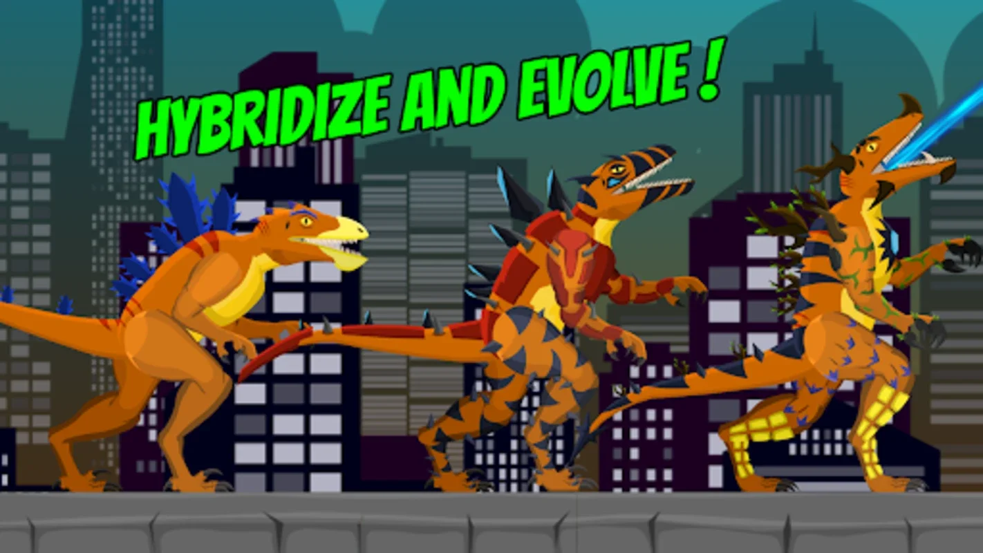 Hybrid Titan Raptor Rampage for Android - Cosmic Dinosaur Rampage