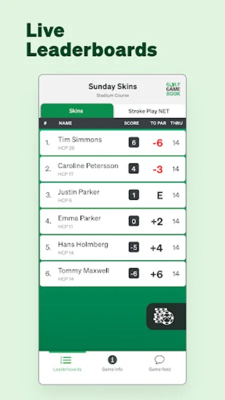 Golf GameBook for Android - Track and Compete