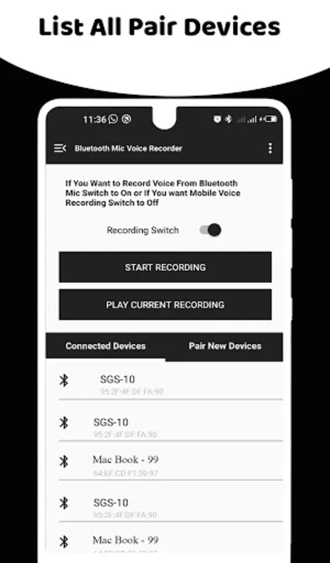 Bluetooth Mic Audio Recorder for Android - Wireless Audio Capture