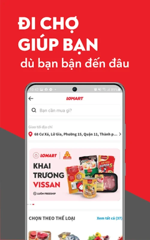 Loship - luôn Freeship đồ Ăn for Android: Free Milk Tea Delivery