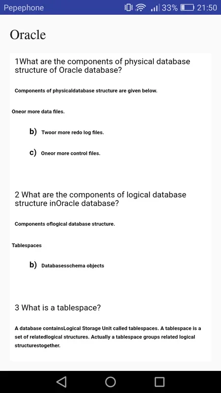 DBMS Interview Questions for Android - Enhance Your Skills