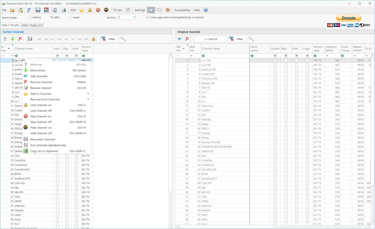 ChanSort for Windows - Simplify Channel Management