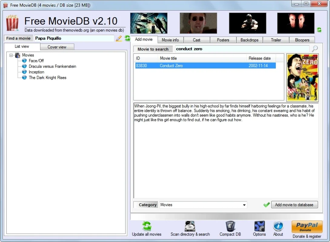 Free MovieDB for Windows: Build Your Personal Movie Database