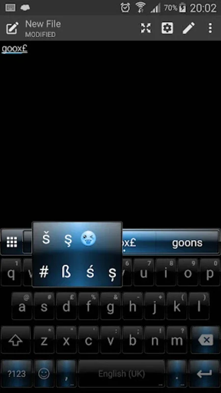 Emoji Keyboard Dusk Black Blue for Android - Enhance Typing