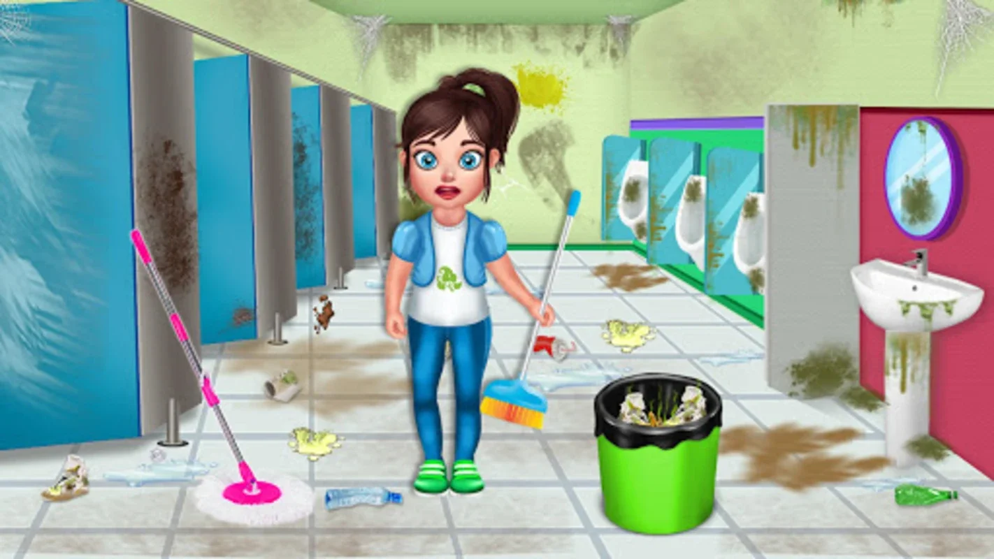 Baby Girl School CleanUp for Android: Teach Kids Tidiness