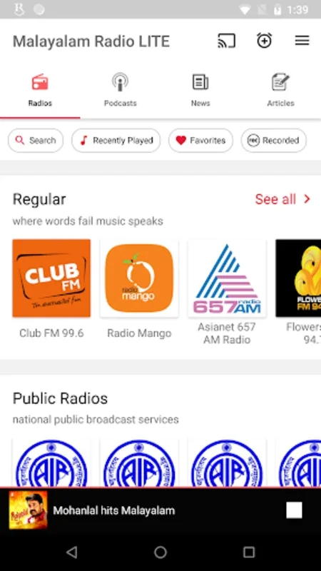 Malayalam FM Radios HD for Android - Stream Malayalam Content