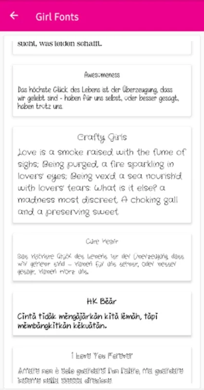 Girly Fonts for Android - Customize Your Device's Typography