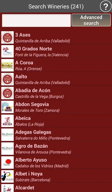 Wineries of Spain for Android - Explore Spanish Vineyards