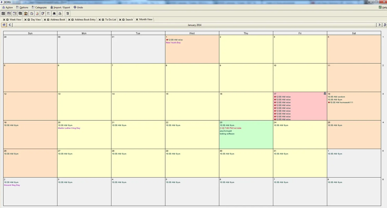 BORG Calender for Windows - Manage Your Schedule Easily