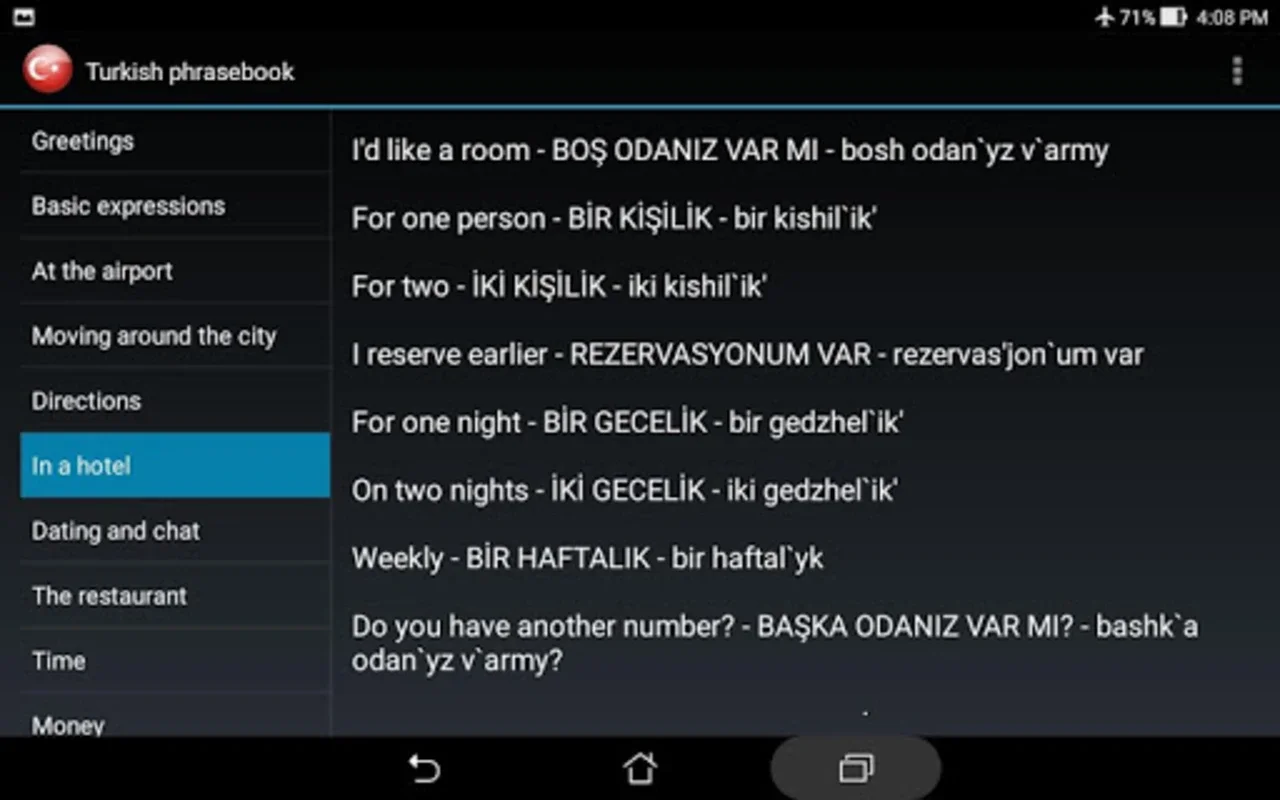 Turkish Phrasebook for Tourists for Android: Facilitate Travel