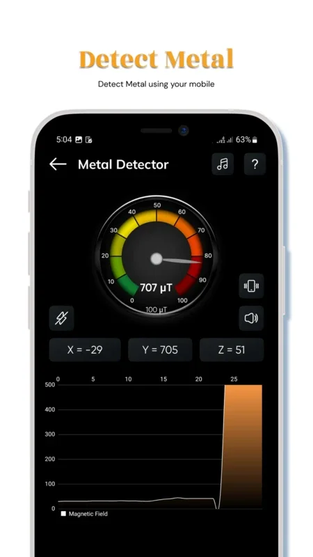 Metal Detector for Android - Handy for Detecting Metal