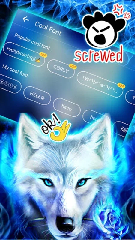 Blue Night Wolf Keyboard Theme for Android - Enhance Typing