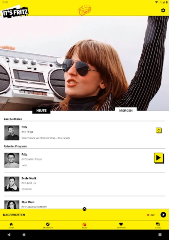 Fritz for Android: Interactive Radio with Timeshift