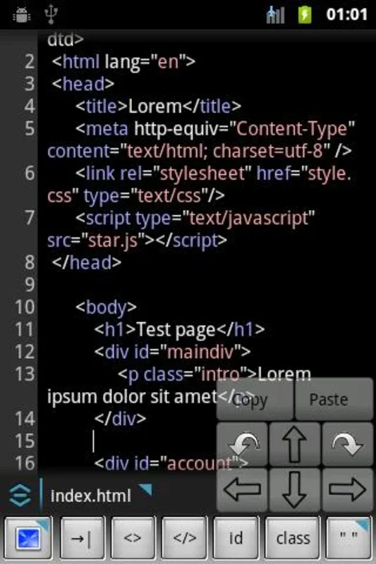 WebMaster's HTML Editor Lite for Android - No Download Needed