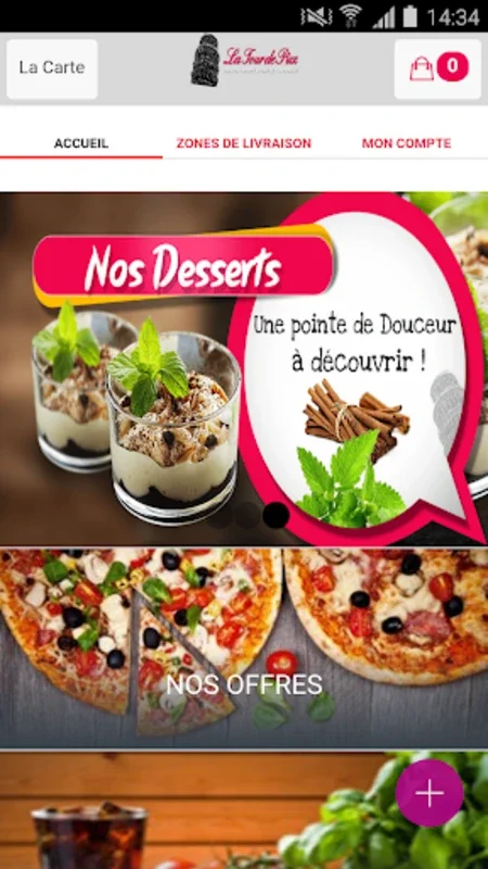 La Tour de Pizz Tremblay for Android - Easy Pizza Ordering