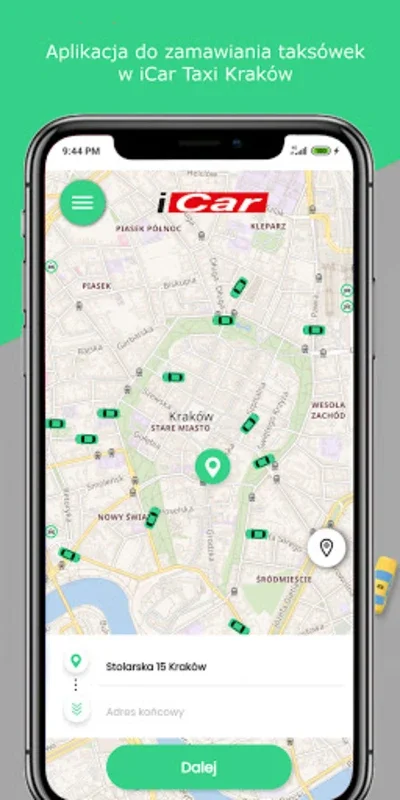 iCAR TAXI Kraków 12 653 5555 for Android: Simplify Taxi Booking