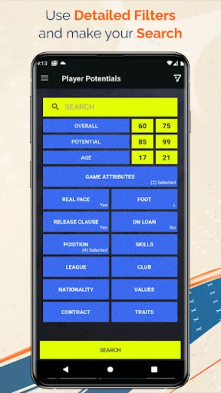 Player Potentials 24 for Android - Optimize Football Scouting