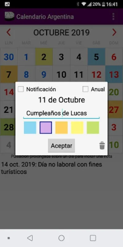 Calendario Laboral Argentina for Android - No Downloading Required