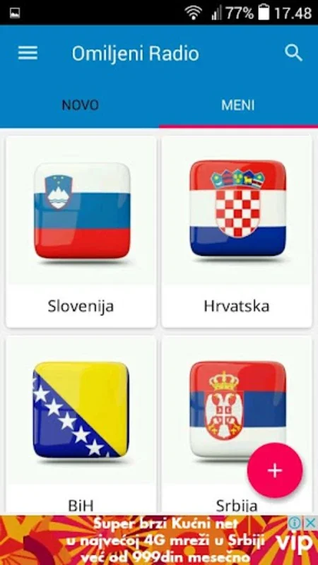 Omiljeni Radio for Android - Stream Balkan Radio Live