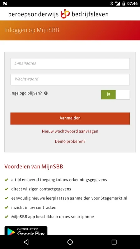 MijnSBB for Android: Simplifying Apprenticeship Management